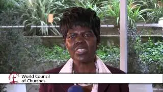 WCC Central Committee moderator Dr Agnes Abuom greetings to Ebola conference in Nairobi
