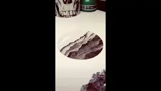 Here&rsquo;s a little stippling mountain scene #ink #stippling #drawing #howtodraw #howto #satisfying #art
