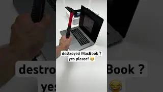 Destroyed MacBook? yes please 😂 #diy #apple #luxury #fyp #technology #innovation #android