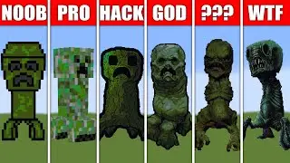 Pixel Art (NOOB vs PRO vs HACKER) Creeper in Minecraft