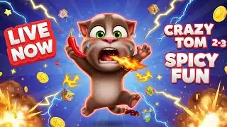 “😱 टॉम ने खाई मिर्च! | My Talking Tom 2 LIVE | CRAZY FUN”