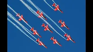 Stunning Air Display by Surya Kiran Aerobatic Team at Aero India Show 2026