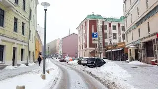 ⁴ᴷ⁶⁰ Прогулка по Москве: от Метро Маяковская по Ул. Малая Дмитровка до Метро Тверская