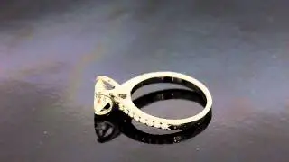 S.C. Cushion Cut Palladium Engagement Ring