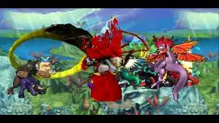 SaGa Frontier Riki Final Boss Master Ring (Full Monster Party) - HD