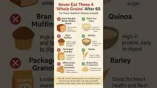 Never Eat These 4 &lsquo;Whole Grains&rsquo; After 60 &ndash; Try These Instead! #healthyeating #wholegrains