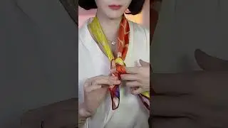 SUNXZZ How to tie a square knot scarf? Headscarf Necktie for ladies #scarffashion #cashmerescarf