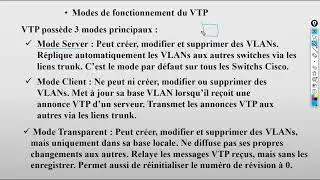 114 - Principes et modes de fonctionnement du protocole VTP (VLAN Trunking Protocol)