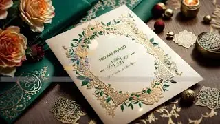 3D Islamic Wedding Invitation Template | Islamic Invitations | Muslim wedding Invitation Templates