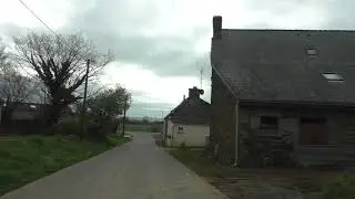 Driving From 22810 Plougonver To 22160 La Croix Tasset, C&ocirc;tes d'Armor, Brittany, France