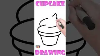 How To Draw A Cute Cupcake🧁🎨✏️🖍️ - Easy Drawing for Kids | #drawing #howtodraw #easydrawing