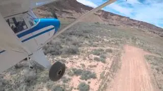 Piper Pacer PA 22/20 takeoff Mineral Canyon airstrip