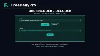 How to Encode Decode URL Free Online Query Strings | FreeDailyPro.com