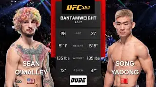 SEAN O'MALLEY vs SONG YADONG - UFC 324 - AI Fight Prediction - Full