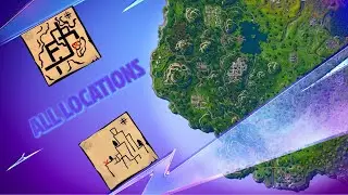 ALL FOUR TREASURE MAP AND FLOATING RING CHALLENGE LOCATIONS | Fortnite Chapter 1 Season 3