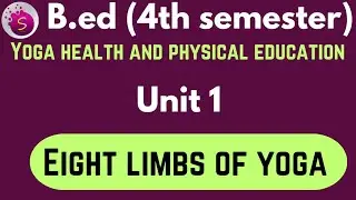 Eight limbs of yoga / unit 1 /yoga health and physical education/ b.ed / 4th semester