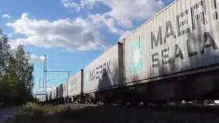 MRCE Loc&more 189 kommt mit Autohupe und Containerzug durch Dedensen richtung Seelze