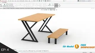Solid works - Furniture Design | Industrial Dine Table | EP04