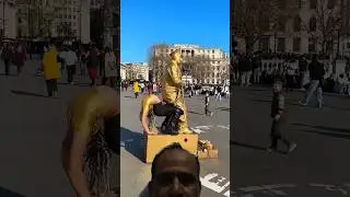 LEVITATING GoldMan STATUE!? How Is This POSSIBLE? Statue Prank Fail!​⁠ 😱@silvermanstatueofficial