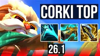 CORKI vs RIVEN (TOP) | NA Grandmaster | 26.1