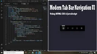 Modern Tab Bar Navigation UI using HTML CSS & JavaScript || Tab Bar