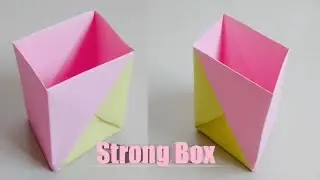 Strong Box from A4 paper- Useful Origami tutorial by paper folds.