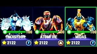 Real Steel Champions NOISY BOY ELECTRO & ATOM FIRE & MIDAS ELECTRO #6 NEW ROBOT Живая Сталь