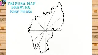 How to Draw Tripura Map | Easy Step-by-Step Tripura Map Drawing Tutorial