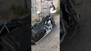 Только мы с конём. Harley devidson Fat boy.