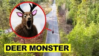 Our DRONE CATCHES survive 99 NIGHTS in the FOREST - DEER Monster Caught On Camera!