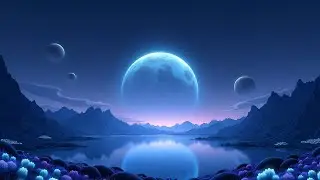 COLOSSAL MOON: Sounds of the MESMERIZING Moon on an Alien Planet. Immersive Ambience for SLEEP
