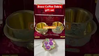 Brass Coffee Dabra set | Meena Print dabra || Diwali Gift Hamper || Corporate Gift