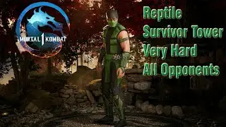 Mortal Kombat 1 Reptile Survivor Tower (Very Hard) ALL OPPONENTS
