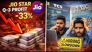 JioStar Q3 Profit Down 33% 📉 | TCS & Infosys Slow Hiring | Big Corporate Signals