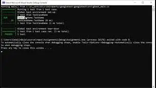 Using Google Tests in VS 2019 for C++