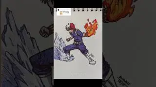 Shoto Todoroki, speed drawing #anime #drawing #todoroki #myheroacademia #art #animeart #animedrawing
