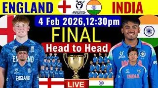🔴Live: India U19 vs England U19 | ICC Under 19 World Cup Final | Eng U19 vs Ind U19 Live Match