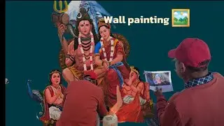 Wall painting 🖼  for maha shivratri ll Kathmandu  Nepal ll Artist 40 years  of experience