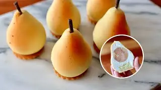 Realistic Pear Mousse Cake 🍐 | Step-by-Step Tutorial