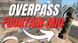 Fountain Mid Flash + Smoke on Overpass | CS2 Lineup Guide