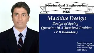 Machine Design- Design of Spring Question 10.3 Unsolved Problem V B Bhandari