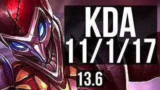 SHACO vs WUKONG (JNG) | 11/1/17, 2.4M mastery, 1900+ games, Dominating | KR Master | 13.6