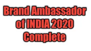 brand ambassador of India 2020 complete list