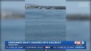 Unmanned Boat Crashes Into Sailboat In Mission Bay, 1 Injured