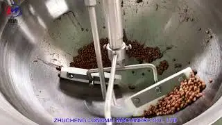 Candied gourmet flavored nuts processing machine production video