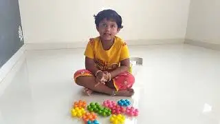 kid creating ideas in STAR LINK toy.watch and enjoy baby's joy.