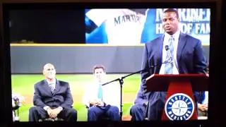 Ken Griffey Jr. HALL OF FAME SPEECH!!! Jay Buhner flips him off, gives him the middle finger!!!