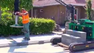 Machinaal bestraten met Nimatech Universele bestratingsmachine 2016