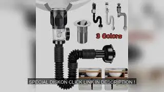 Flip Top Anti-Odor Drain Pipe Set Kitchen Sink Drain Retractable Deodorizing Filter Flexible Downspo