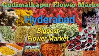 Gudimalkapur Flower Market🪻 || 20/- 30/-  per kg || Hyderabad's Biggest Flower Market #gudimalkapur